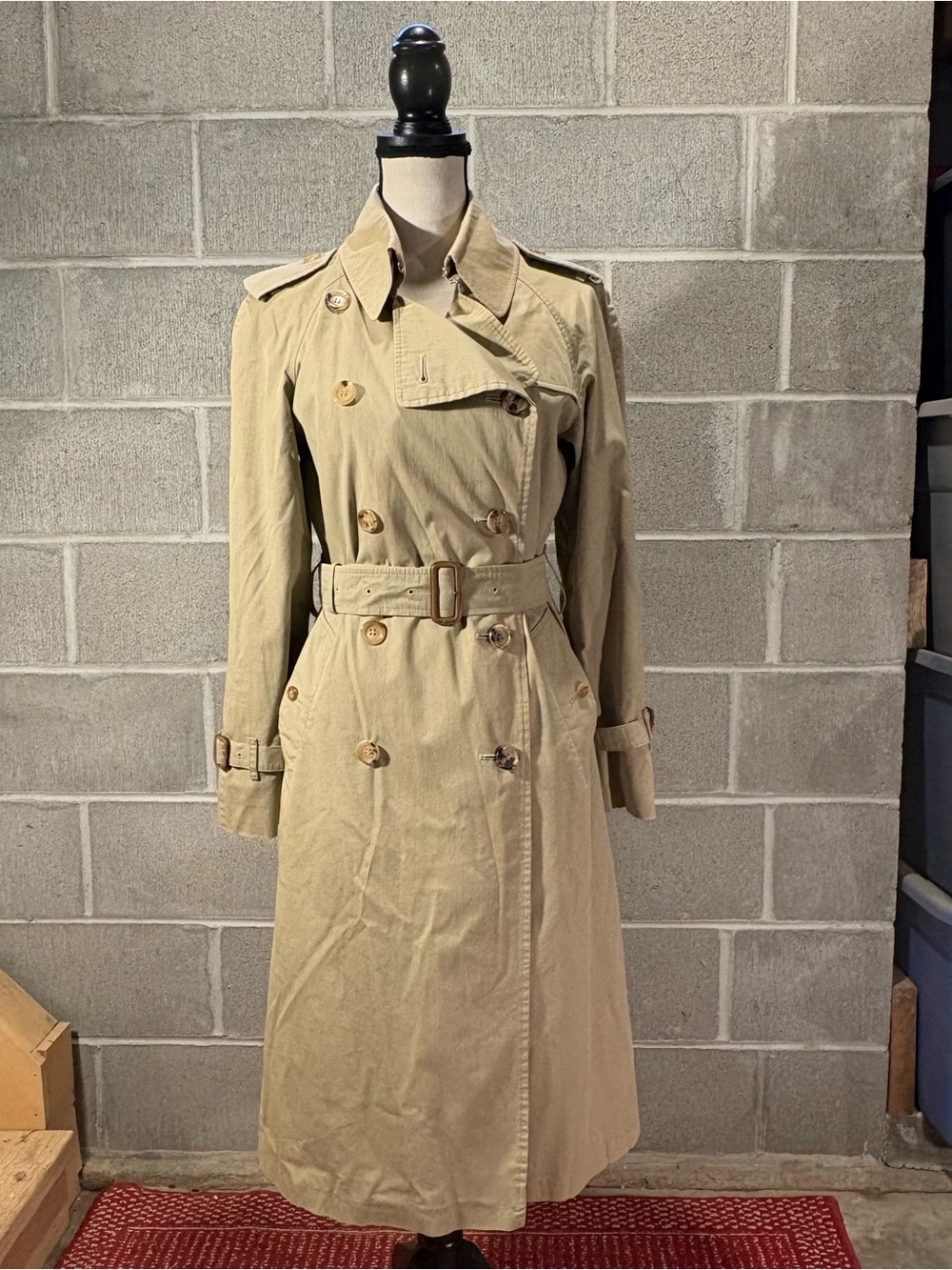 Burberry trench coat.